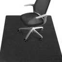 Office Chair Mat - for Hardwood Floors, Large Non-Slip Easy-Clean Floor Protection Blanket (Black, 55 x 35in).