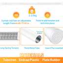 MEXAU Shower Curtain Rod 45-77 Inch White Shower Rod 7/8" Tension Curtain Rod Adjustable Curtain Rods No Drilling Shower Tension Rod Shower Curtain Tension Rod for Bathroom Windows Doorways