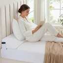 Horbaunal King Size Bed Wedge Pillow Cover for Headboard Gap, Headboard Wedge Pillow Case Cover Only, 76" x 10" x 6", White