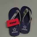 FOCO Womens NFL Team Logo Sequin Strap Sandals Flip Flops (9-10)