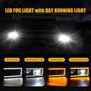 LED Fog Lights Assembly with DRL Turn Signal for Chevy Silverado Suburban Tahoe 20072015, Avalanche 20072013, Fits GMC Yukon 20152016, Waterproof,Include DRL Wiring Harness