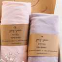 Joey + Joan Fitted Crib Sheets 28 x 52 Compatible with Standard Crib Mattress and Toddler Bed 100% Jersey Cotton Pale Pink + Lilac 2 Pack