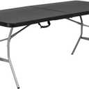 LIFETIME 6-Foot Fold in Half Table, Light Commercial, Black