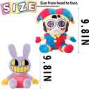 Jax and Pomni Plush,Horror Cute Stuffed Plushies Doll Toys, Jax and Pomni Plush for Birthday Christmas, Kids and Adults Choice (2pcs)