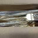 Rubtlamp 90Pcs Gold Plastic Silverware, Gold Disposable Utensils, Hammered Plastic Silverware, Gold Plastic Forks And Spoons Set Include 30 Forks, 30 Knives,30 Spoons For Daily Use