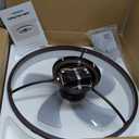 Ceiling Fans with Lights, 20" Coffee Brown Flush Mount Ceiling Fan with Remote, 6-Speed Low Profile Smart Fan for Bedroom, Kitchen, Kids Room, Small Room