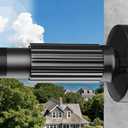 Tension Shower Curtain Rod 51-126 Inch, Long Shower Curtain Rod for Bathroom Window Patio, No-Drill Dual-End Adjustable Spring Shower Rod, Easy to Install Never Rust, Rod Diameter 1.26In, Black