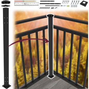 CR Fence & Rail V2 (ONLY) Guard Rail with Top Rail Corner Post (NOT Compatible with Any Other System)