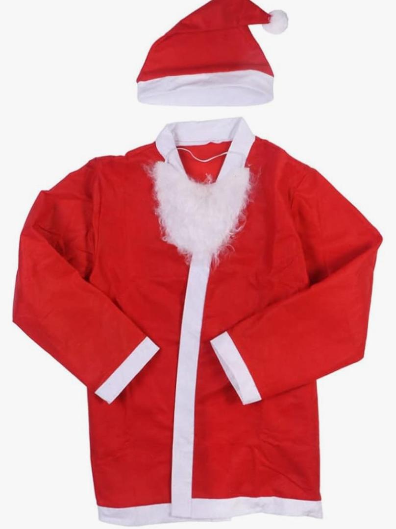 BESTOYARD 5pcs Adult Costumes Fr Clothes for Men Makeup Set Mens Costume for Santa Claus Father Christmas Outfit Santa Claus Costume Adult Suit Clothing Christmas Clothes Make up Red