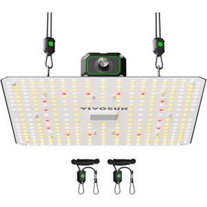 VIVOSUN LumaLight 100W LED Grow Light, Full Spectrum Plant Light, Smart Dimmable & High PPFD for Indoor Plants Seedling Vegetables Bloom, Fits 22/24 Grow Tents (Beige, Black)