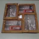 4x6 Collage Picture Frames Set of 1, Multi Family Photo Frame with Real Glass, Displays Four 4x6 Photo, Wall Decor Wall Hanging or Tabletop, Distressed Brown