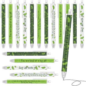 Jetec 60 Pcs Employee Appreciation Gifts Inspirational Pens Cute Ballpoint Pens Bulk Motivational Black Ink Pen Graduation for Coworkers Office Students Team Teachers Thank You Gifts (Pickle)