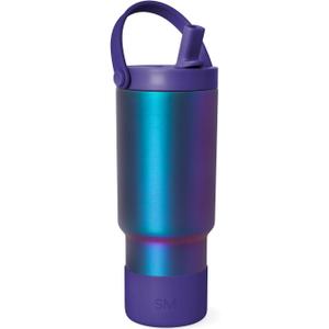 Simple Modern Trek Pivot | 24oz Kids Flip Straw Tumbler with Handle and Silicone Boot | Insulated Water Bottle Stainless Steel Cup | School Travel Jug | Prism