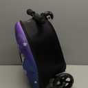 2-in-1 Ride-On Scooter Suitcase, Scooter Luggage for Kids Ages 5-12, Foldable & Lightweight Carry with LED Light-Up Wheels (Large, Purple)