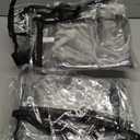 KSSZZCO 3 Pieces Thicken Clear Luggage Cover Protector, 20" 24" 28" PVC Luggage Covers for Suitcase Waterproof Dustproof Anti-scratch Travel Suitcase Covers Case for Wheeled Luggage (Clear-Black Frame)