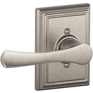 SCHLAGE Avila Lever with Addison Trim Non-Turning Lock, Satin Nickel (F170 VLA 619 ADD)