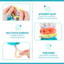 Jollybaby Baby Musical Pull String Hanging Toy for Stroller Car Seat Crib Play Gym, Plush Stuffed Whale Toy for Carseat with Music Teether Crinkle Paper, Sensory Toy for 0-6-12-18 Months Baby Gift