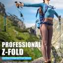 Covacure Hiking Poles Collapsible Trekking Poles - Aluminum Alloy 7075 Walking Sticks for Hiking with Telescopic & Foldable Tri-fold Design Hiking Gear for Women Men, Hiking, Camping, Climbing, 39.37''-47.24''