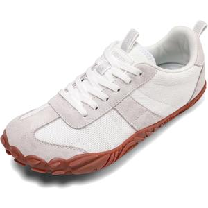 UBFEN Sneakers Barefoot Shoes for Womens Mens Minimalist Trail Running Hiking Comfortable Walking (White) 39/8.5