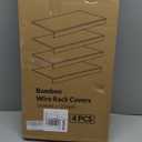 Wire Shelf Covers, Bamboo Wire Rack Covers for Pantry, Closet (4pcs, 24" W x 12" D)
