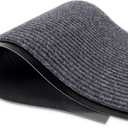 MaxMat Extra Large Commercial Floor Mat, 3 x 5 Feet Rubber Border Heavy Duty Door Mat, Waterproof, Low-Profile, Easy to Clean, Rubber Entry Mat (Charcoal Grey)