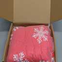 Christmas Animal Blanket Cute Dog Paws Flannel Blanket Red Snowflake Soft Blanket for Dog Lovers Bedding, 50" x 60"