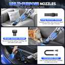 JONYJ Handheld Vacuum Cordless, 16000PA Strong Suction Hand Held Car Vacuum Cleaner, Portable Hand Vacuum Rechargeable with Multi-Nozzles & LED Light for Home, Car, Office, Pets