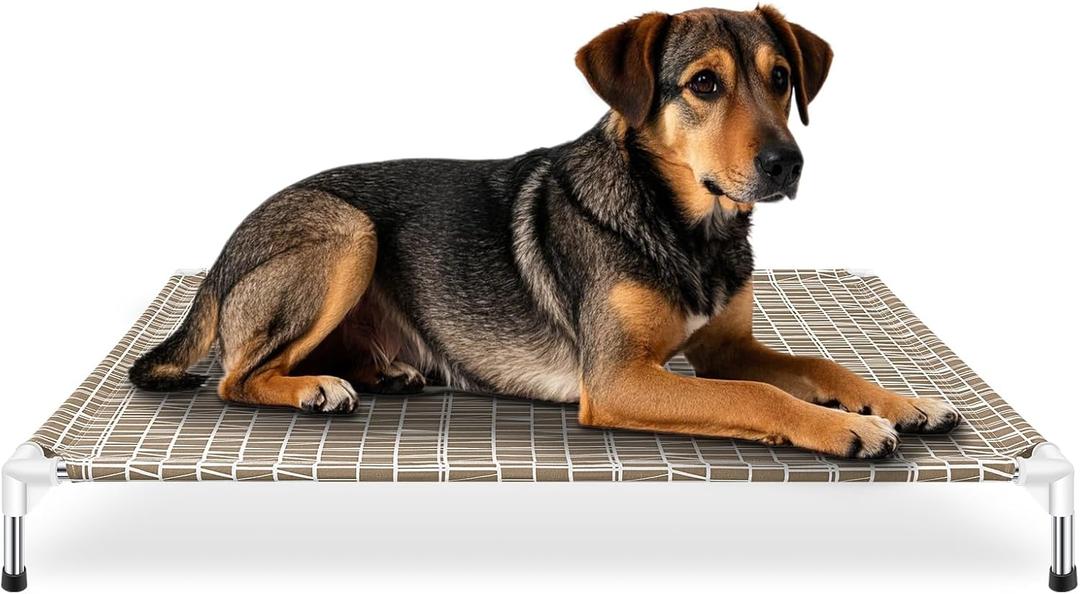 Elevated Dog Bed - Raised Pet Cot for Large Dogs, Portable Indoor & Outdoor Dog cot Bed, Soft and Comfortable, Pet Bed for Camping or Beach, XL
