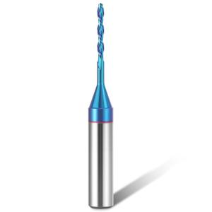 HQMaster 1/16 inch Spiral Router Bit Downcut 1/4 inch Shank Solid Carbide CNC Router Bit with Nano Blue Coating CNC Bits End Mill for Woodwork Mortise Slot Trim (1/16Dia x 1/2CL x 2OAL)