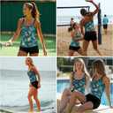 HUNTFAMI Tankinis Swim Suits for Women Two Piece 2025 Womens Bathing Suits Holiday Beachwear Women with Boyshorts (M)