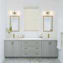 2-Lights Gold Wall Sconce with White Cylinder Glass Shades Modern Mid Century Bathroom Vanity Wall Light Fixtures Industrial Brushed Brass Wall Lamp for Bedroom Mirror Living Room Restaurant (Gold-Cylinder Glass Shades)