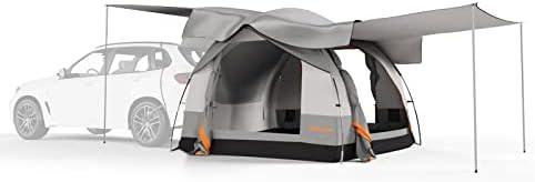 SUV Tent PU 2000mm Waterproof Rain Fly Car Tent for Camping Outdoor Travel Up to 6-8 Person Spacious Room 8.2 ft * 8.2 ft x 6.5 ft, Dusky