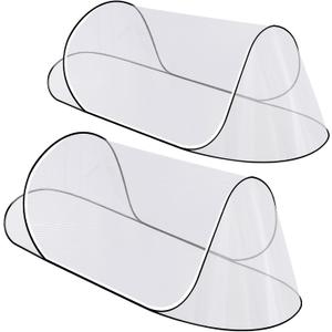 2 Pcs 78 * 31 * 23 Inch Large Pop Up Mosquito Net, Portable Foldable Mesh Tent, Breathable Lightweight Mosquito Net Tent for Bed Camping Travel Patio