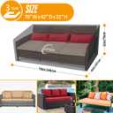 Kipiea Patio Sofa Cover, Heavy Duty Outdoor Couch Covers Waterproof Winter, 3-Seat Patio Furniture Cover Loveseat, Outdoor Sofa Covers with Anti UV and No Tears, No Fading (78"W x 42"D x 31"H)