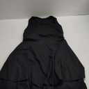 Kaximil Women's Square Neck Ruffle Hem Mini Dress Ruched Waist Short Party Dresses (Black)