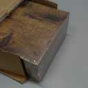 QEEIG Bathroom Floating Shelves for Wall - 15.7" Wall Mounted Shelf Over Toilet Farmhouse Home Decor Display Bookshelf Small 15.7 x 6.7 inch Set of 2, Rustic Brown (008-40BN)