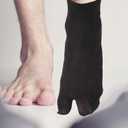 3 Pairs Mid-Tube Cotton Tabi Toe Socks Unisex Split Toe Socks for Men Women Comfortable Elastic Fit for Yoga Sports and Casual Wear