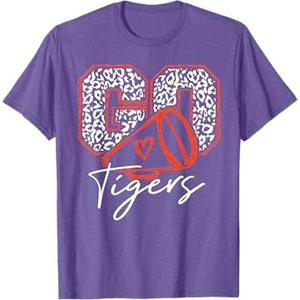Go Cheer Tigers Football T-Shirt Purple Ladies XXL