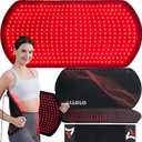 ALLOLO Red Light Therapy for Body, 32.7"*15.7" Large Infrared Light Therapy with Timer, 405pcs 3-in-1 LEDs 660nm&850nm Red Light Therapy Mat for Back Belly Knee Shoulder Leg(with Storage Bag&Glasses)