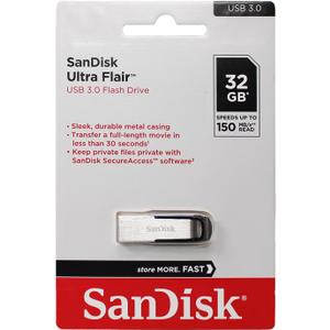 Sandisk Ultra Flair - USB Flash Drive - 32 GB - Silver