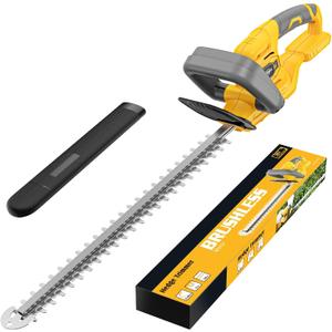 Hedge Trimmer Compatible for Dewalt 20V 60V Battery (NO Battery) | Cordless Electric Hedge Trimmer with 1600RPM Brushless Motor, 22'' Dual-Action Blade with 3/5'' Cutting Capacity