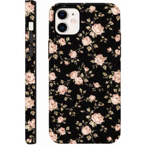 Flower Phone Case for iPhone 12 
Cute Vintage Rose & Vine Pattern Floral Phone Case, Girly Trendy Exquisite TPU Shockproof 2-in-1 Double Protective Cover for Girls Women