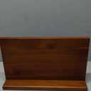 XYJ Extra Large Magnetic Knife Block Acacia Wood Knife Set Holder Stand With Stronge Magnetic Strip Kitchen Knives Storage Rack Organizer Tools No Drilling (15.5*8.7 inch, dark wood color)