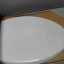 Mayfair Cassel Slow Close Toilet Seat, Easy Clean, Non Slip Premium Wood Seat, Easy Install, Made in USA, Elongated, White
