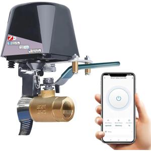 Jinvoo Zigbee Water Valve, Tuya Smart Water Valve Shutoff, Automatic Ball Valve Watering Timer, Sprinkler Controller, Compatible with Alexa and Google,Zigbee hub Required for Normal use