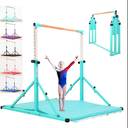MARFULA 4FT/5FT Gymnastic Bar Set Gymnastics Kip Bar with 5 Ft Length 4Ft Inner Width 5ft Adjust Height Gymnastics Training Bar Equipment for Kids Professional Training Home and Club Use 