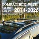 Ultra-Quiet Low-Profile Roof Rack Cross Bars for Subaru Forester 2014-2026 | FelicValo 300lbs All-Metal Heavy Duty Crossbars, Aluminum Roof Rails for Cargo Carrier, Not for Wilderness, Lock-Free Design