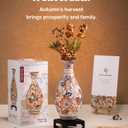 PieceRelax 3D Puzzle Vase for Adults to Flower Arrangement and Home Decoration Made By 160 Curved Plastic Puzzle Pieces - Autumn Abundance, for Mom [S1042]