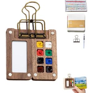 Mini Watercolor Paint Kit,Watercolor Paint Palette Travel Set, Pocket Artist Watercolor Travel Set, Mini Portable Watercolor Travel Set