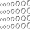 IEUYO Single Ear Clamps Assortment Kit, StepLess Clamps, Pex Pinch Ring Clamp for Securing Pipe Hoses and Automotive Use 304 Stainless Steel 3/8"-1" (7.8mm-25.6mm) 120Pcs/8Sizes